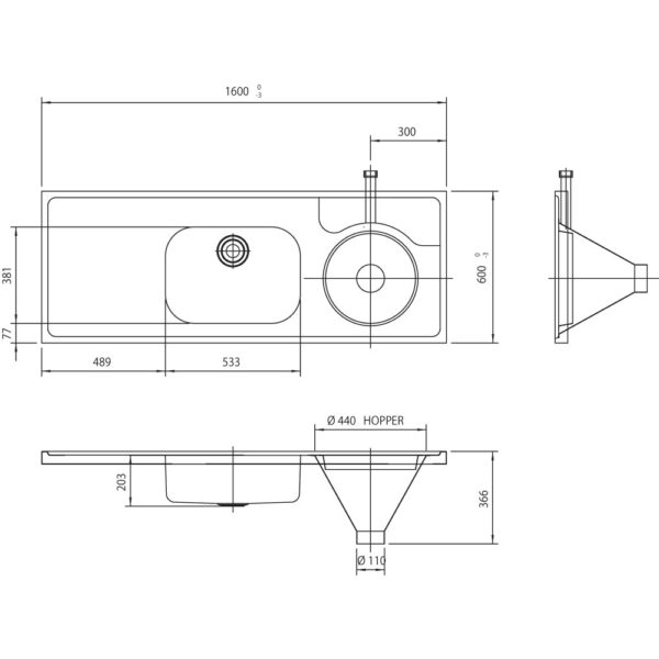Disposal Unit with Sink and Drainer - Image 5