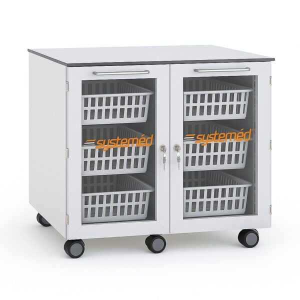 Double Mobile Base Cabinets